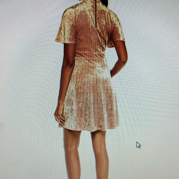 Grey & Gray velvet dress sz 8 rosegold NWT *D6 - Picture 3 of 5